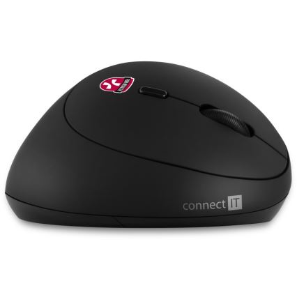CONNECT IT CMO-2600-BK - Ergonomiczna bezprzewodowa mysz 800/1200/1600 DPI 1xAA czarna