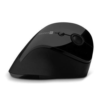 CONNECT IT CMO-2700-BK - Ergonomiczna mysz bezprzewodowa 800/1200/1600 DPI 1xAA czarna