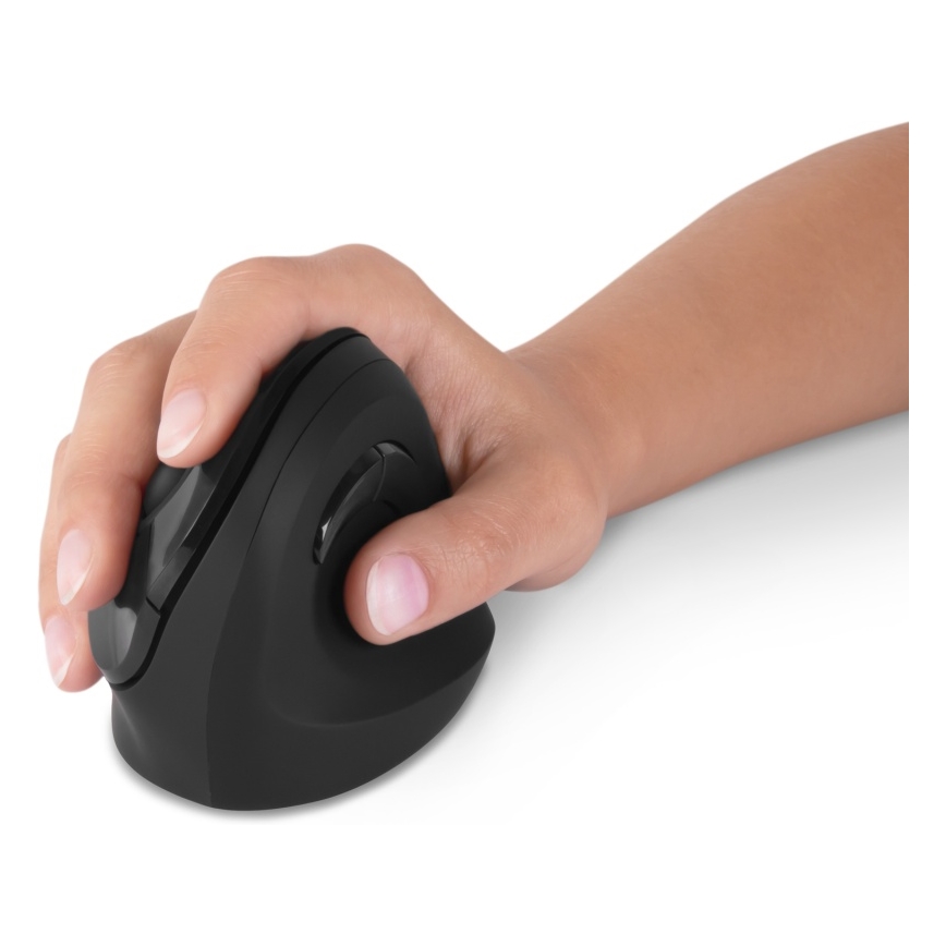 CONNECT IT CMO-2700-BK - Ergonomiczna mysz bezprzewodowa 800/1200/1600 DPI 1xAA czarna
