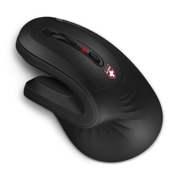 CONNECT IT CMO-2900-BK - Ergonomiczna mysz bezprzewodowa 800/1200/1600 DPI 1xAA czarna
