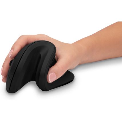 CONNECT IT CMO-2900-BK - Ergonomiczna mysz bezprzewodowa 800/1200/1600 DPI 1xAA czarna