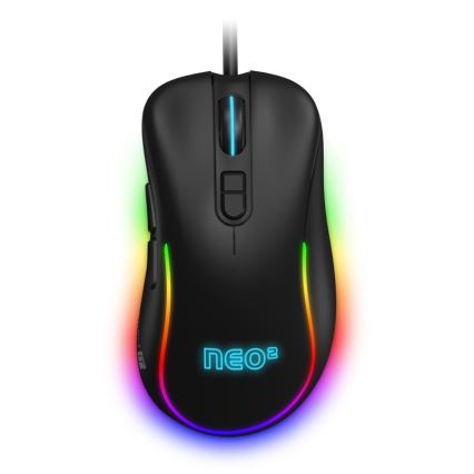 CONNECT IT CMO-3589-BK - LED RGB Przewodowa mysz gamingowa 200-7200 DPI czarna