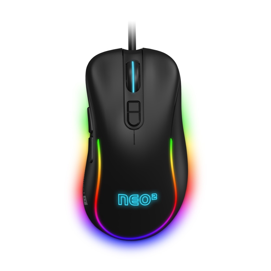CONNECT IT CMO-3589-BK - LED RGB Przewodowa mysz gamingowa 200-7200 DPI czarna