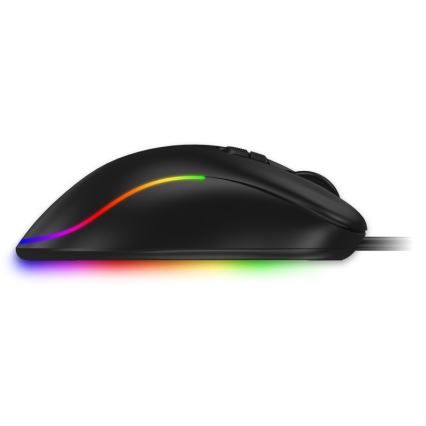 CONNECT IT CMO-3589-BK - LED RGB Przewodowa mysz gamingowa 200-7200 DPI czarna