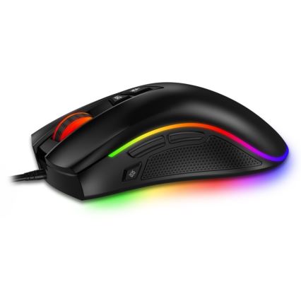 CONNECT IT CMO-3591-BK - LED RGB Przewodowa mysz gamingowa 500-7200 DPI czarny