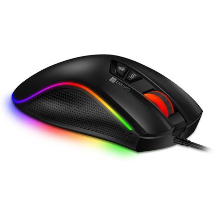 CONNECT IT CMO-3591-BK - LED RGB Przewodowa mysz gamingowa 500-7200 DPI czarny