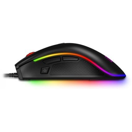 CONNECT IT CMO-3591-BK - LED RGB Przewodowa mysz gamingowa 500-7200 DPI czarny