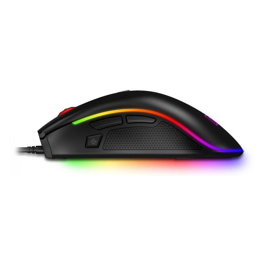 CONNECT IT CMO-3591-BK - LED RGB Przewodowa mysz gamingowa 500-7200 DPI czarny
