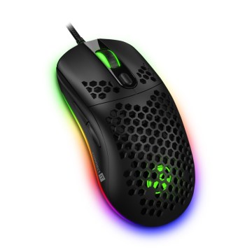 CONNECT IT CMO-5511-BK - LED RGB Przewodowa mysz gamingowa 200-12800 DPI czarny