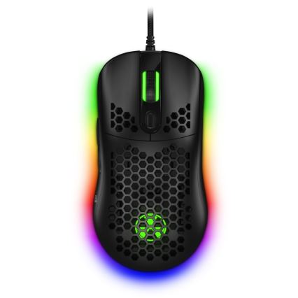 CONNECT IT CMO-5511-BK - LED RGB Przewodowa mysz gamingowa 200-12800 DPI czarny