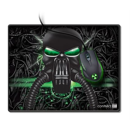 CONNECT IT CMP-1100-SM - Podkładka pod myszkę 32x24,5 cm czarna/zielona