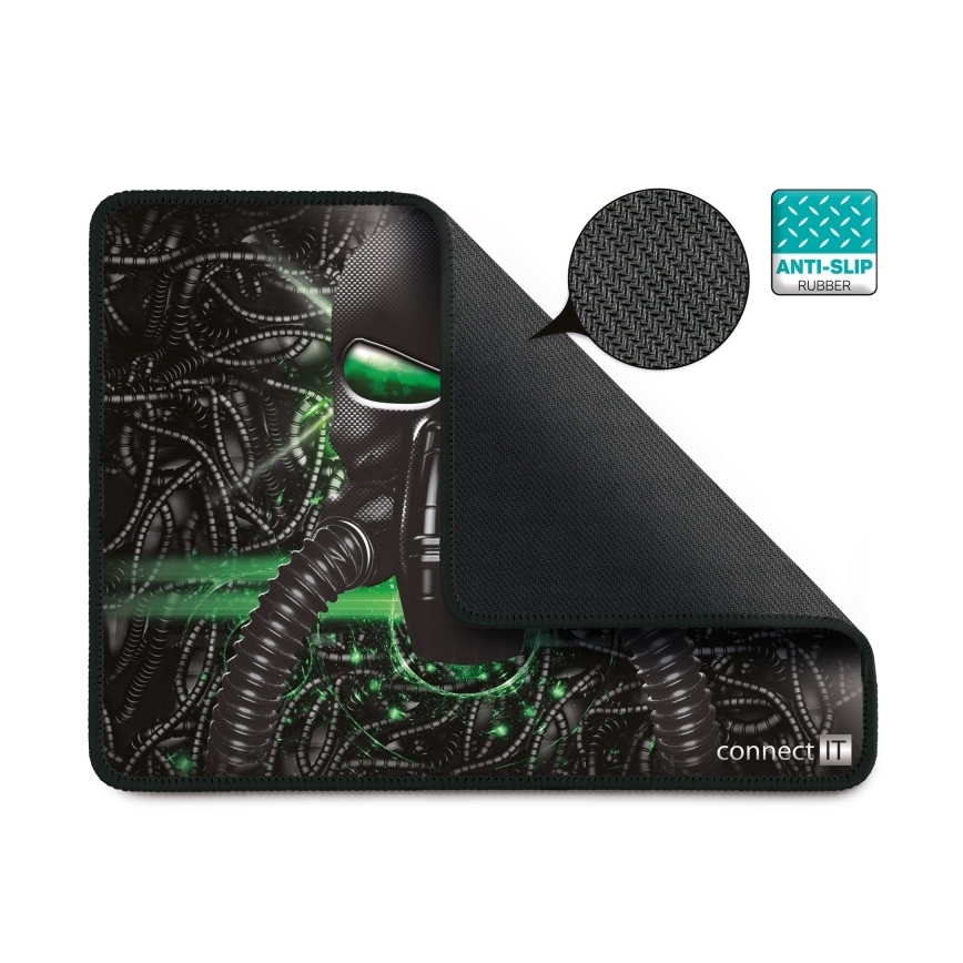 CONNECT IT CMP-1100-SM - Podkładka pod myszkę 32x24,5 cm czarna/zielona