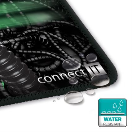 CONNECT IT CMP-1110-LG - Podkładka pod klawiaturę i mysz 88,6x24,5 cm czarna/zielona