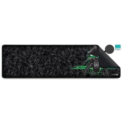 CONNECT IT CMP-1110-LG - Podkładka pod klawiaturę i mysz 88,6x24,5 cm czarna/zielona