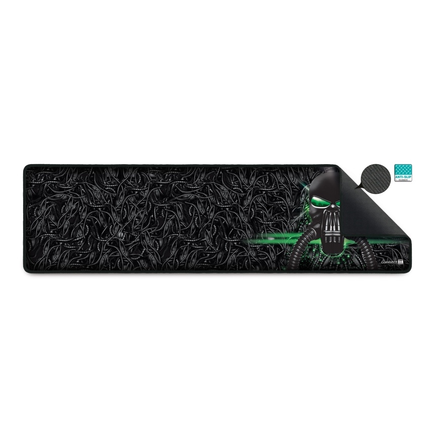 CONNECT IT CMP-1110-LG - Podkładka pod klawiaturę i mysz 88,6x24,5 cm czarna/zielona
