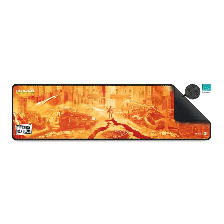 CONNECT IT CMP-1140-LG - Podkładka pod klawiaturę i mysz 88,6x24,5 cm pomarańczowa
