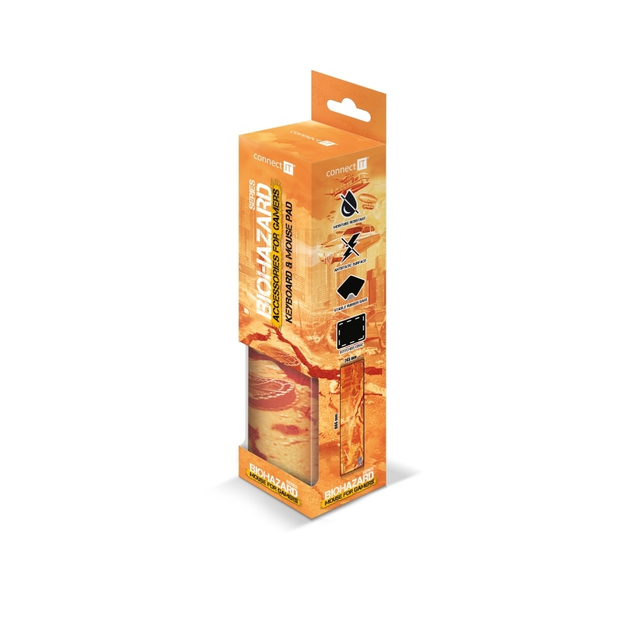 CONNECT IT CMP-1140-LG - Podkładka pod klawiaturę i mysz 88,6x24,5 cm pomarańczowa