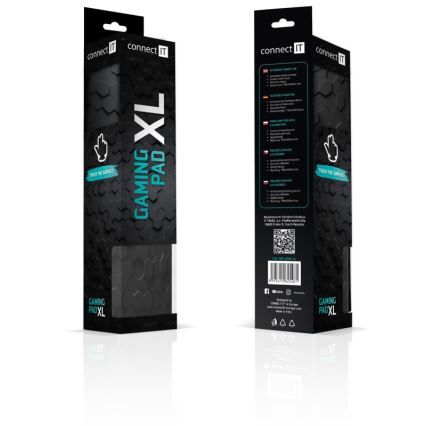 CONNECT IT CMP-2000-XL - Podkładka pod klawiaturę i mysz 79,5x34,5 cm czarna