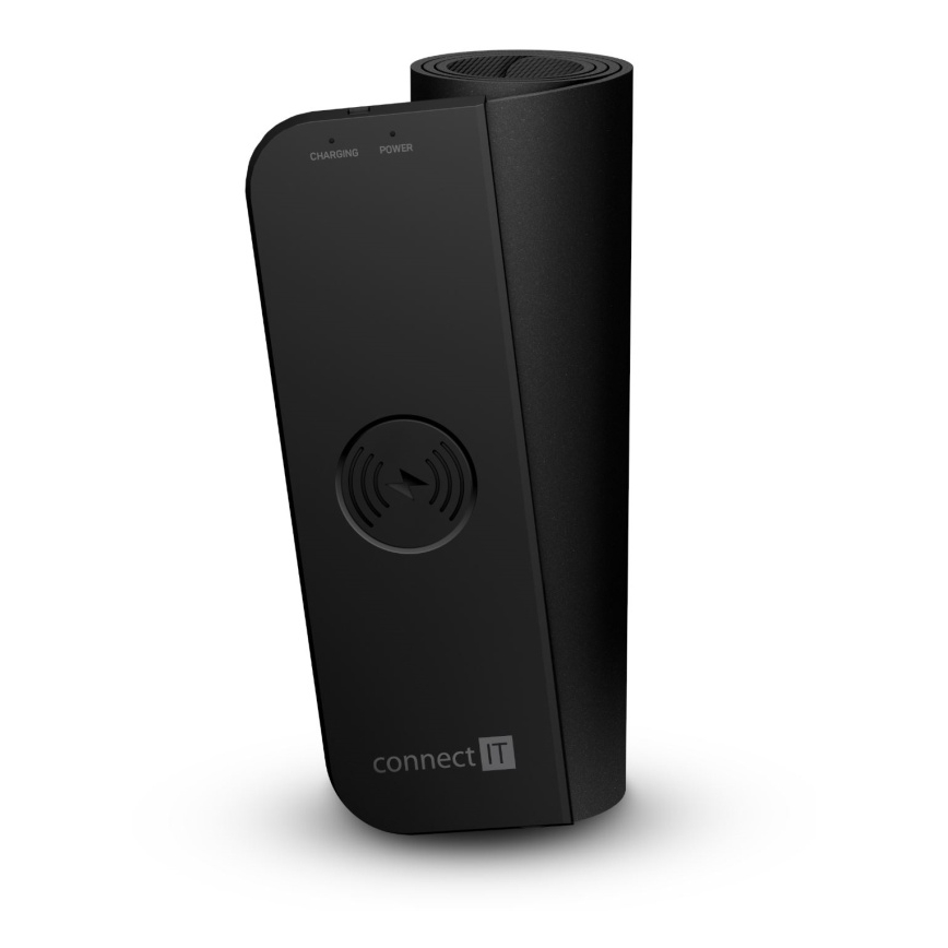CONNECT IT CMP-2500-LG - Podkładka pod klawiaturę i mysz z Qi bezprzewodowym ładowaniem 80x30 cm czarna