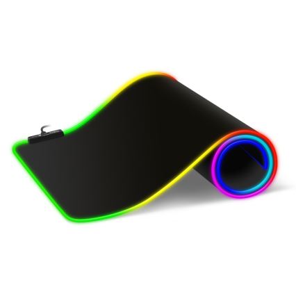 CONNECT IT CMP-3100-LG - LED RGB Klawiatura do gier i podkładka pod mysz 80x30 cm czarna