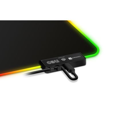 CONNECT IT CMP-3100-LG - LED RGB Klawiatura do gier i podkładka pod mysz 80x30 cm czarna