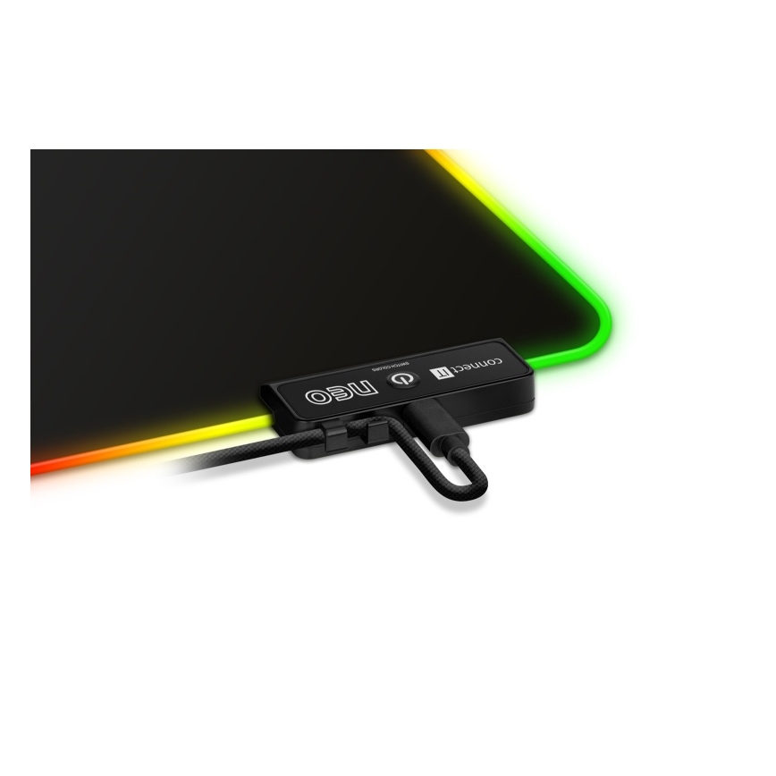 CONNECT IT CMP-3100-LG - LED RGB Klawiatura do gier i podkładka pod mysz 80x30 cm czarna