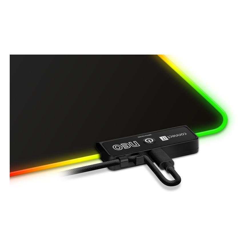 CONNECT IT CMP-3100-SM - LED RGB Podkładka pod myszkę do gier 32x24,5 cm czarny