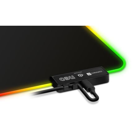 CONNECT IT CMP-3100-SM - Podkładka pod mysz LED RGB do gier 32x24,5 cm czarna