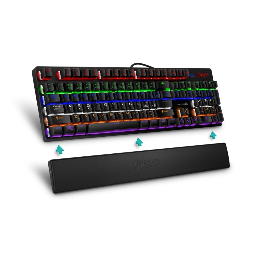 CONNECT IT CMP-3590-LG - Ergonomiczna mata pod klawiaturę czarna
