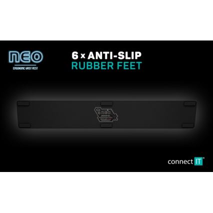 CONNECT IT CMP-3590-LG - Ergonomiczna mata pod klawiaturę czarna