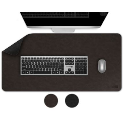 CONNECT IT CMP-4030-LG - Obustronna podkładka pod klawiaturę i myszkę 90x40 cm czarna/brązowa