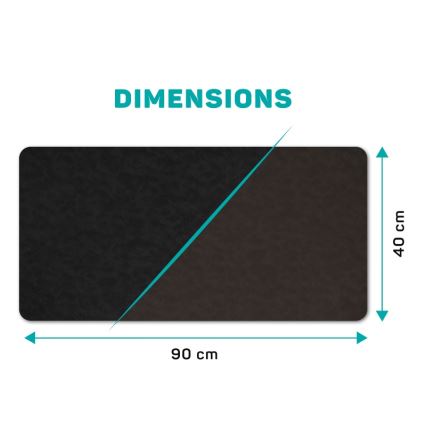 CONNECT IT CMP-4030-LG - Obustronna podkładka pod klawiaturę i myszkę 90x40 cm czarna/brązowa