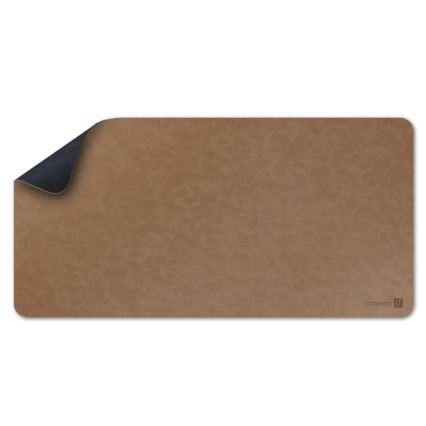 CONNECT IT CMP-4040-LG - Dwustronna mata pod klawiaturę i mysz 90x40 cm, niebiesko-brązowa