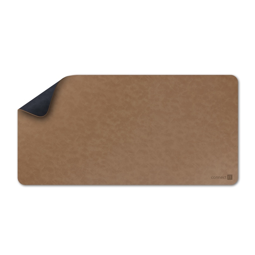 CONNECT IT CMP-4040-LG - Dwustronna mata pod klawiaturę i mysz 90x40 cm, niebiesko-brązowa