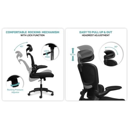 CONNECT IT COC-2500-BK - Krzesło biurowe ForHealth DeltaPro czarny