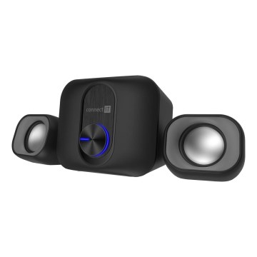 CONNECT IT CSP-2100-BK - LED Zestaw głośników z subwooferem 11W/5V czarny