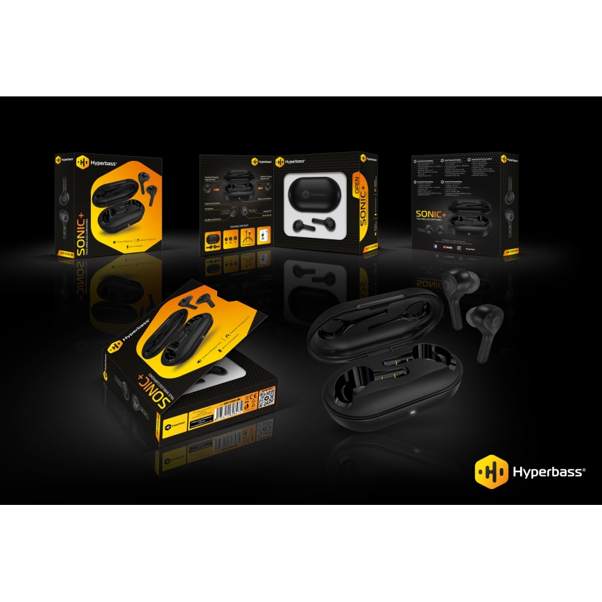 CONNECT IT HEP-5300-BK - Słuchawki bezprzewodowe z mikrofonem 300 mAh czarny