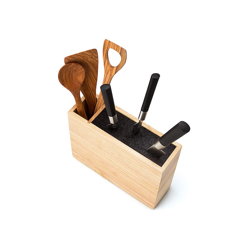 Continenta C3315 - Stojak na noże z wkładką flexi i przegródką 27,5x9x21,5 cm