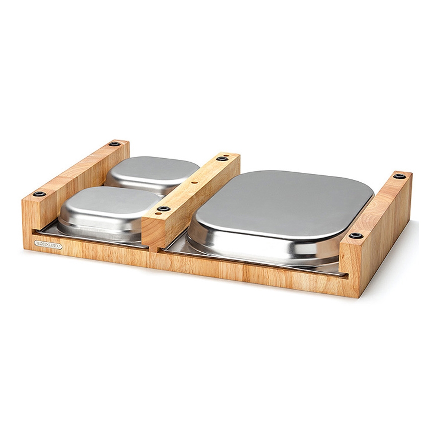 Continenta C4028 - SET 1x Kuchenna deska do krojenia 50x32,5 cm + 3x miska kauczukowiec
