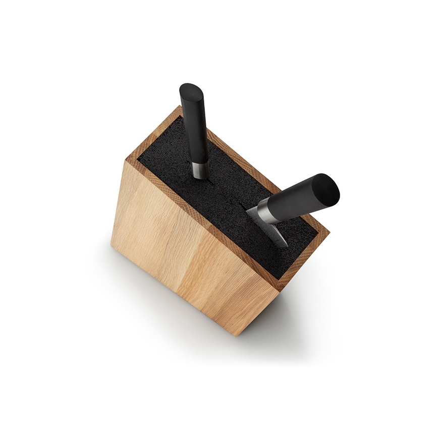 Continenta C4150 - Stojak na noże z elastyczną wkładką 18x28,5 cm dąb