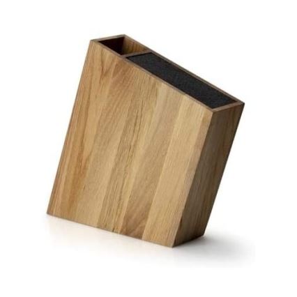 Continenta C4151 - Stojak na noże z elastyczną wkładką i przegródką 31x8x24,5 cm dąb