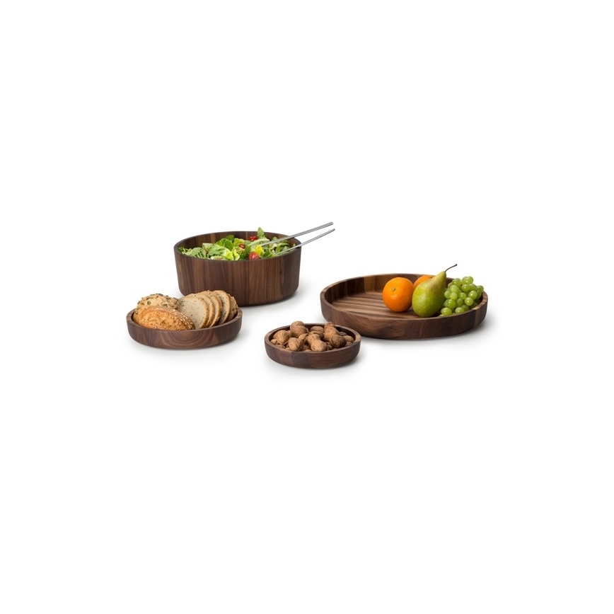 Continenta C4233 - Miska drewniana 20x4,3 cm drewno orzechowe
