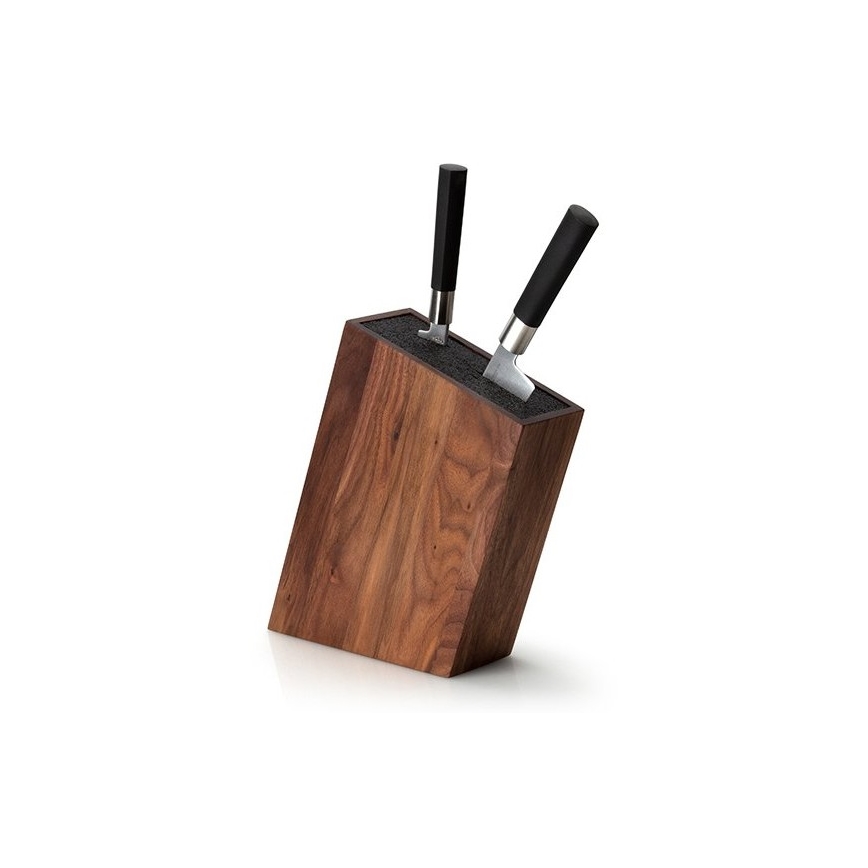 Continenta C4250 - Stojak na noże z elastyczną wkładką 19x28,5 cm orzech