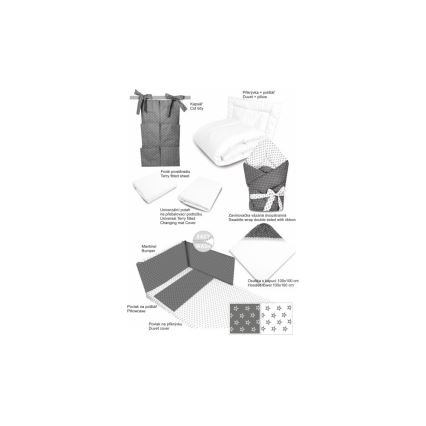 COSING - 10-częściowy zestaw dla noworodka Sleeplease szary/biały
