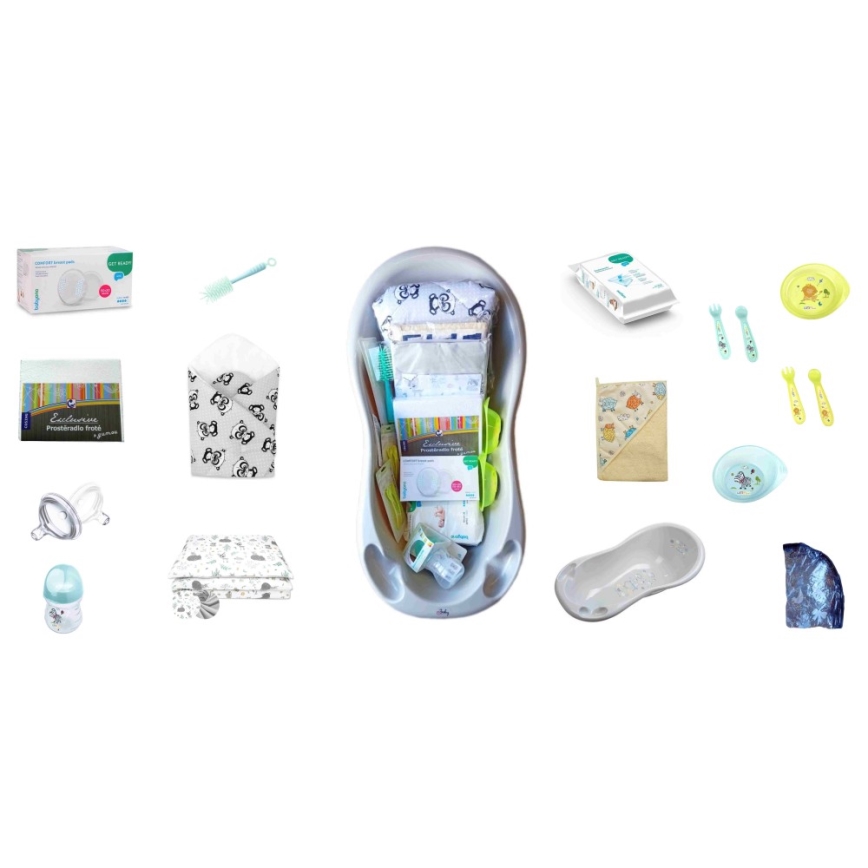 COSING - 16-częściowy zestaw startowy dla noworodka, szary