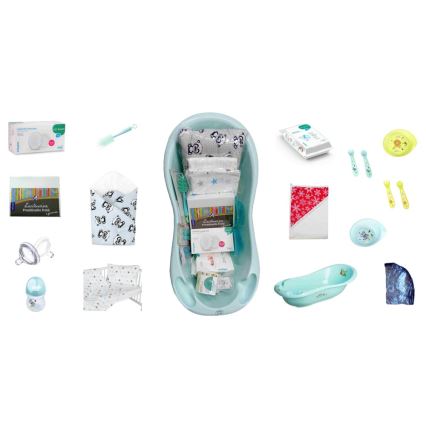 COSING - 16-częściowy zestaw startowy dla noworodków miętowy