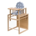 COSING - Dziecięce krzesełko do karmienia 2w1 Viktoria buk/szary