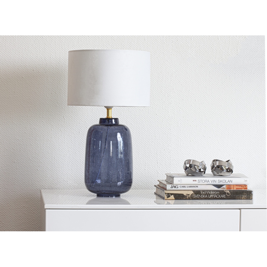 Cottex - Lampka stołowa BLAKE 1xE27/8W/230V niebieska