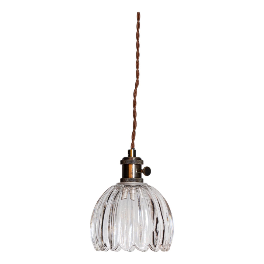 Cottex - Lampa wisząca na przewodzie z wtyczką NORA 1xE14/5W/230V przezroczysta