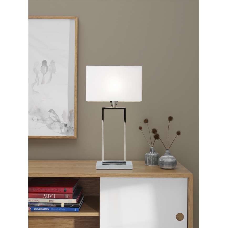 Cottex - Lampa stołowa KENSINGTON 1xE14/40W/230V srebrna